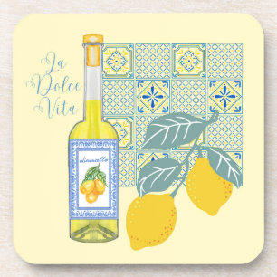 Lemon Farm Retro Beverage Coaster