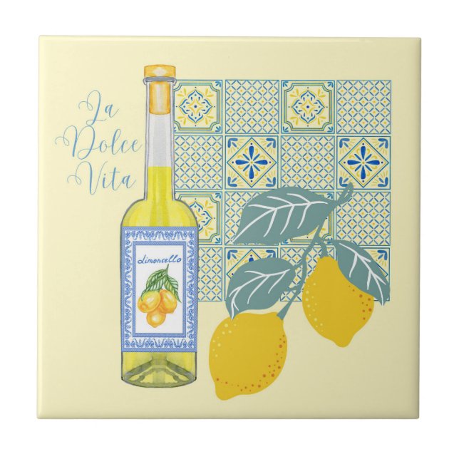  Lemon Farm Retro Ceramic Tile (Front)
