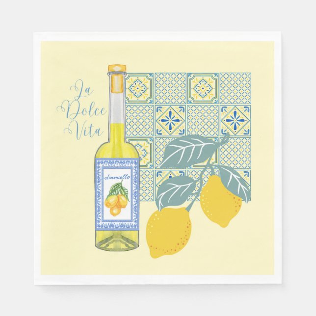  Lemon Farm Retro Napkins (Front)