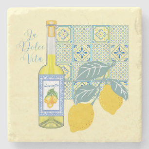 Lemon Farm Retro Stone Coaster