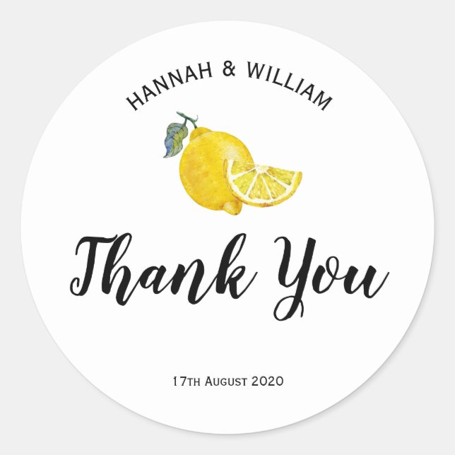 Lemon favor sticker (Front)