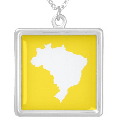 Lemon Festive Brazil at Emporio Moffa Silver Plated Necklace