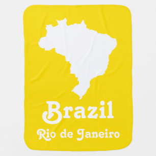 Lemon Festive Brazil with custom text Swaddle Blanket