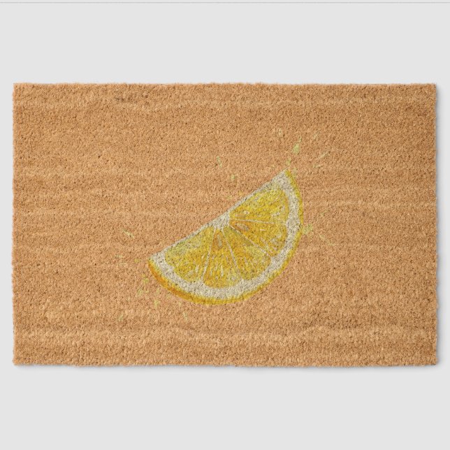 Lemon Fiber Doormat (Front)