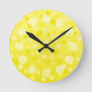 Lemon Fizz 'Bubbles' clock round