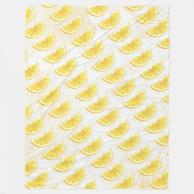 Lemon Fleece Blanket (Front)