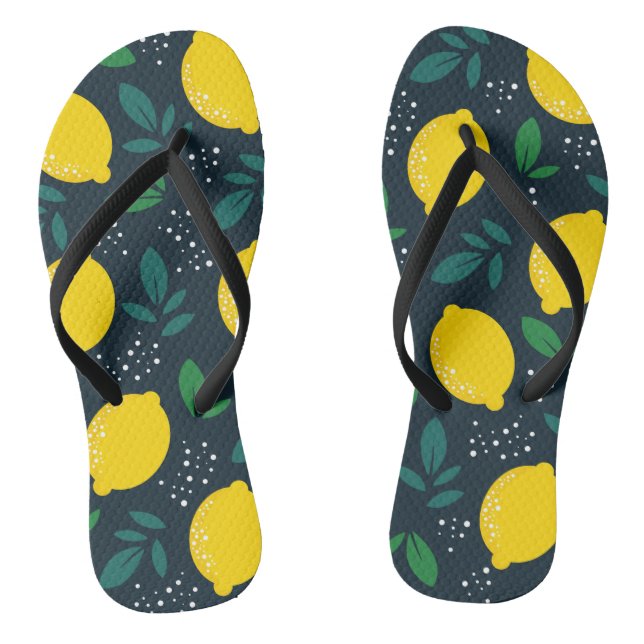 Lemon Flip Flops (Footbed)