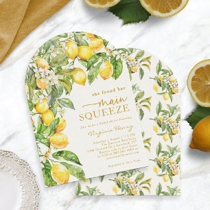 Lemon Floral Bridal Shower Invitation