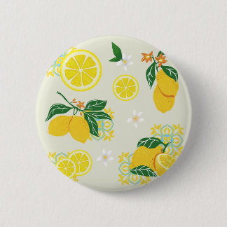 Lemon Floral Button