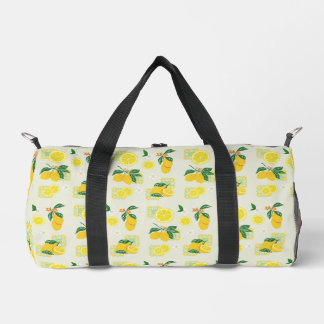 Lemon Floral Duffle Bag