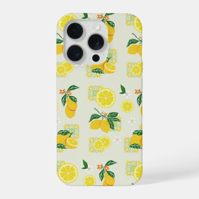 Lemon Floral Iphone Case (Back)
