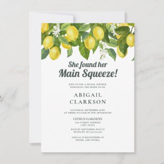 Lemon Floral Main Squeeze Bridal Shower