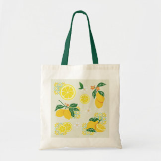 Lemon Floral Tote Bag