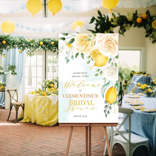 Lemon Floral Watercolor Foam Poster Board (Creator Uploaded)