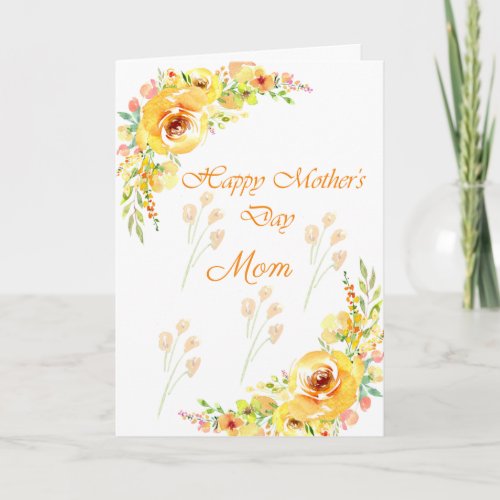 Lemon Flowers Happy Mothers Day Card