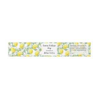 Lemon Foliage Artisanal Soap Band Wrap | Packaging