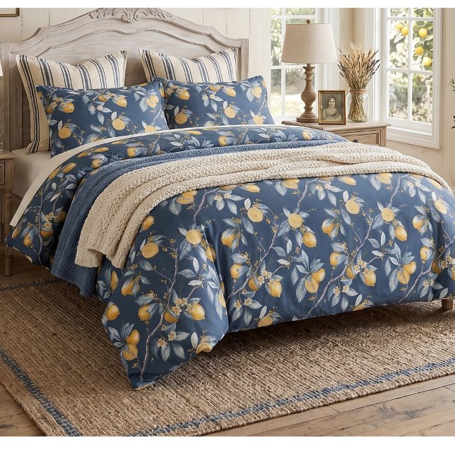 Lemon French Country Citrus Pattern  Duvet Cover (Creator Uploaded)
