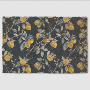 Lemon French Country Citrus Pattern  Fiber Doormat
