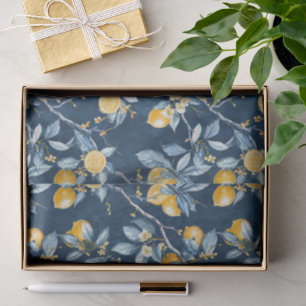 Lemon French Country Citrus Pattern  Tissue Paper