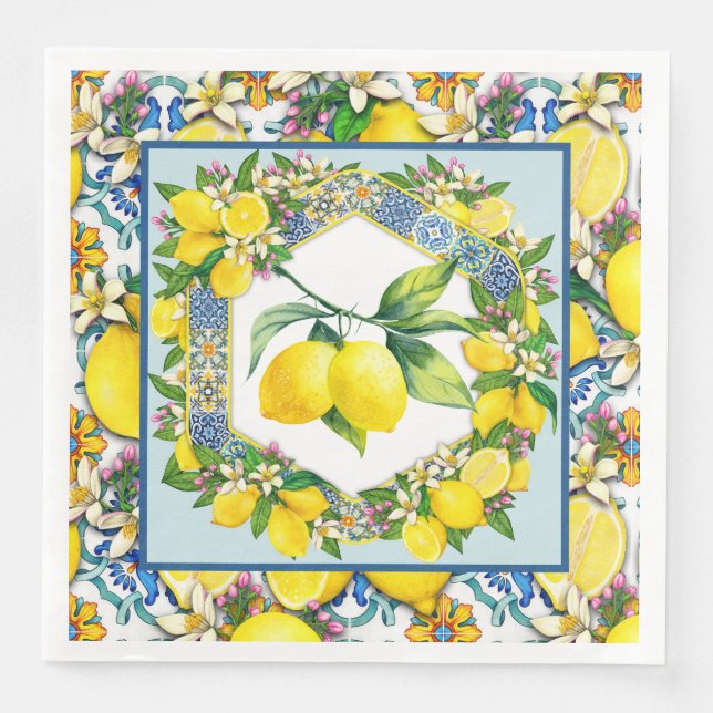 Lemon Fresh  Paper Dinner Napkins (Front)