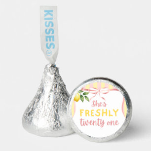 Lemon Freshly 21 Pink Lemonade Birthday Party Hershey®'s Kisses®