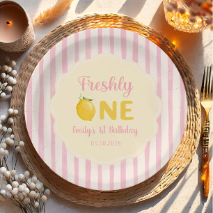 Lemon Freshly One Birthday Paper Plates