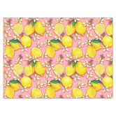 Tropical Flowers, Fruit and Birds Teal Tissue Paper