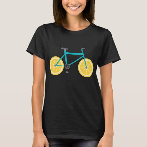 Lemon Fruit Bike Wheels Funny Cycling Food T_Shirt