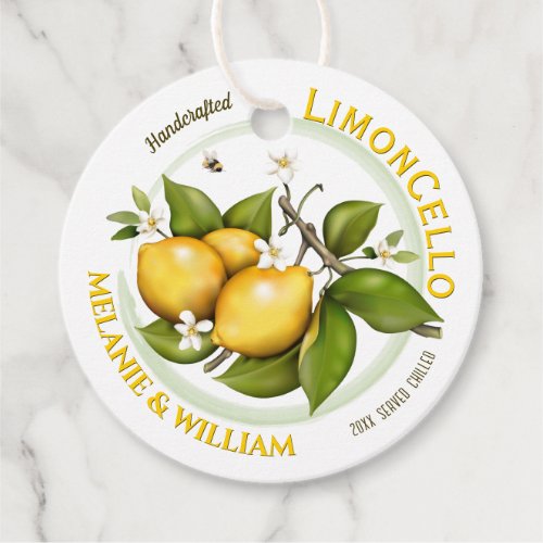 Lemon Fruit Botanical Favor Tags