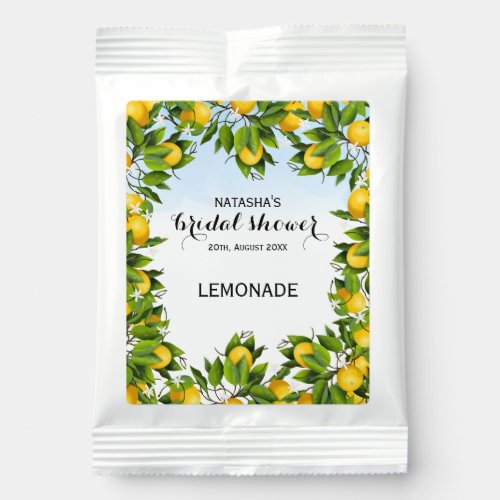 Lemon Fruit Botanical Wedding  Photo Backdrop Lemonade Drink Mix