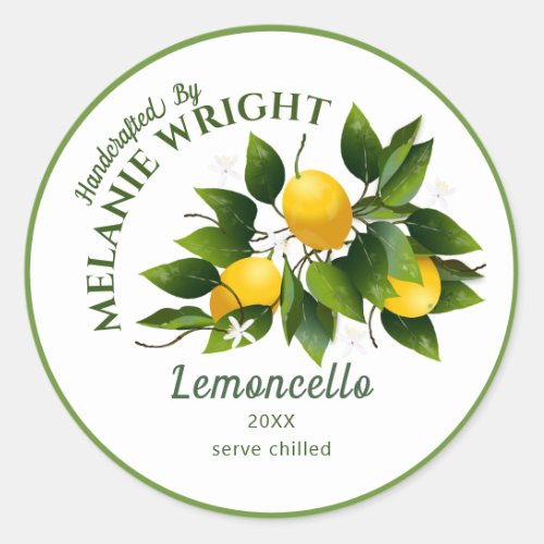 Lemon Fruit Canning Classic Round Sticker