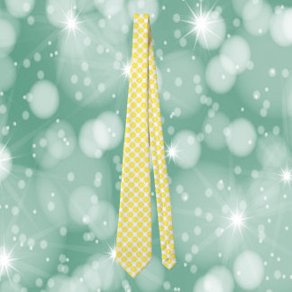 Lemon Fruit Citrus Pattern Neck Tie