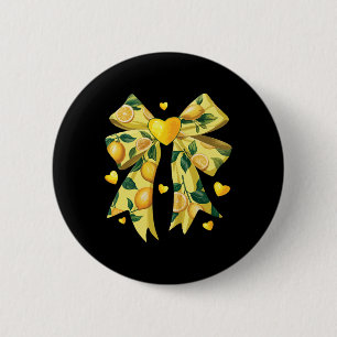 Lemon Fruit Coquette Bow For Women Girls Summer Va Button