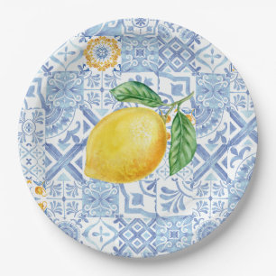 Lemon fruit, European-inspired Paper Plates