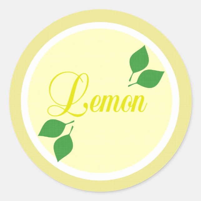 Lemon Fruit Label Sticker (Front)