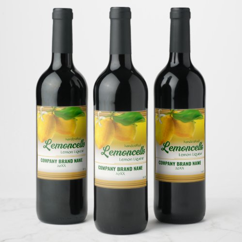 Lemon Fruit Lemoncello Wine Label