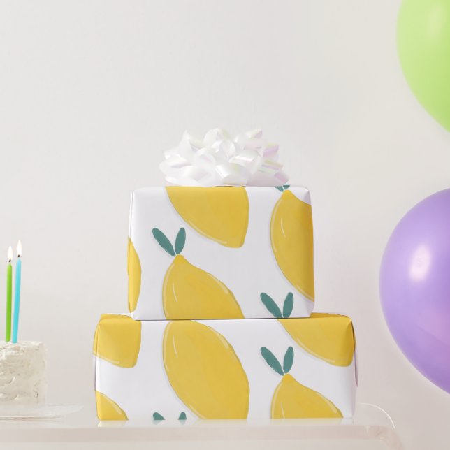 Lemon fruit pattern   wrapping paper (Party Gifts)