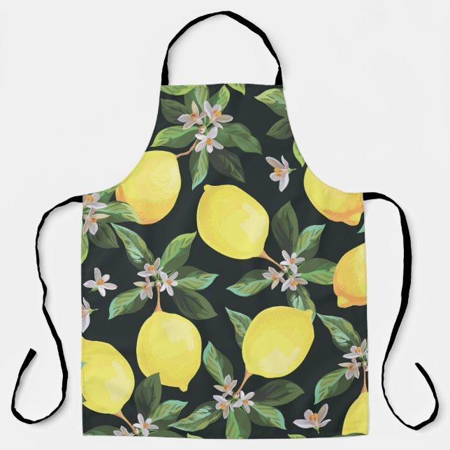 Lemon Fruit: Seamless Pattern Design Apron (Front)
