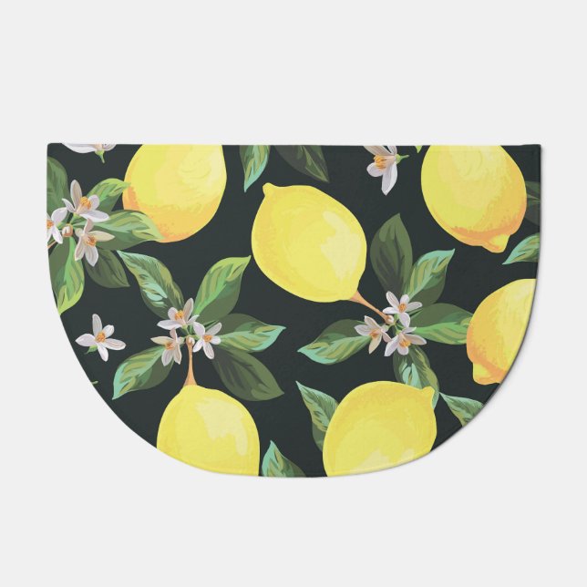 Lemon Fruit: Seamless Pattern Design Doormat (Front)