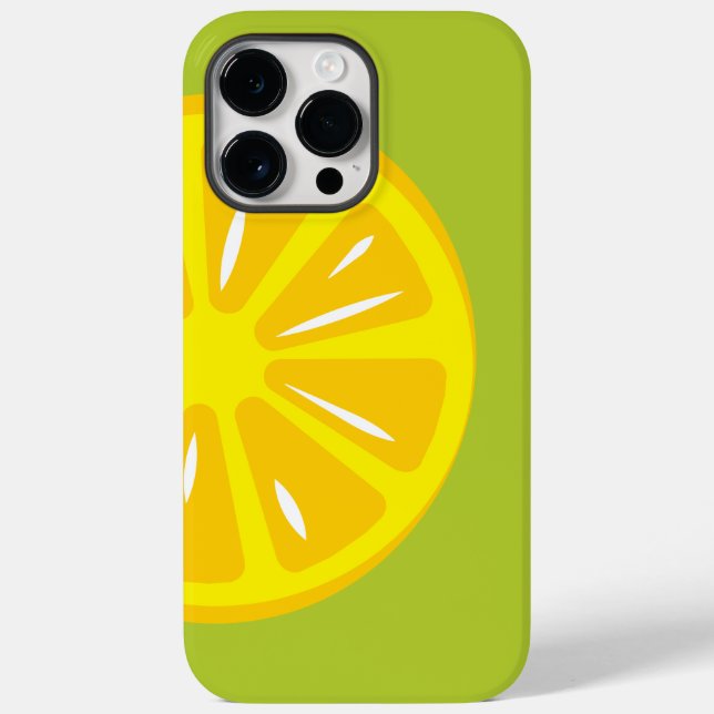 Lemon Fruit Simple Green Modern Illustration Case-Mate iPhone Case (Back)