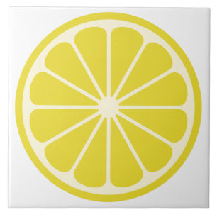 Lemon Fruit Slice Ceramic Tile
