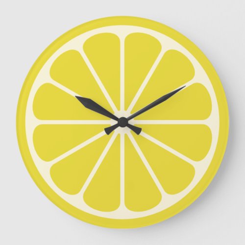 Lemon Fruit Slice Large Clock