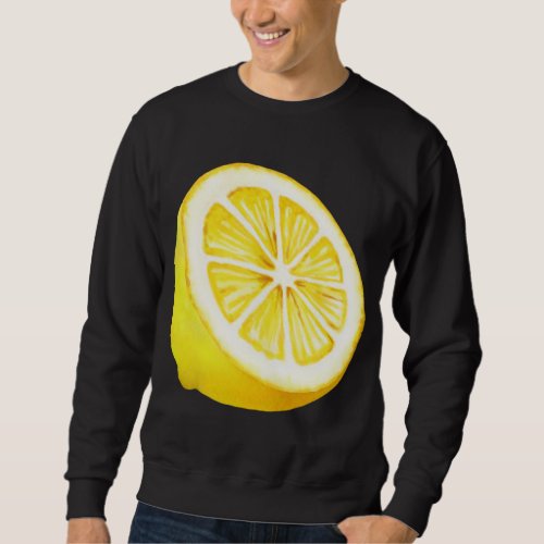 Lemon Fruit Slice Lemonade Vintage Retro Summer Ci Sweatshirt