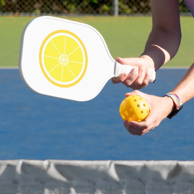 Lemon Fruit Slice Yellow Pickleball Paddle (Insitu)
