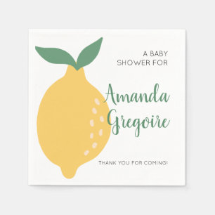 Lemon Fruit Themed Baby Shower Napkins