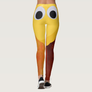 Lemon, fruit with googly eyes and apple leggings