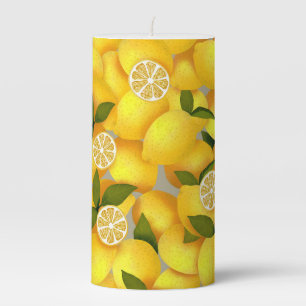 Lemon Full  Pillar Candle
