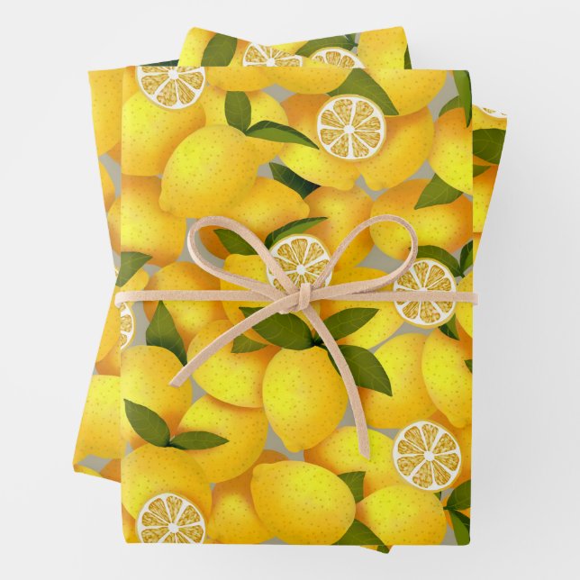 Lemon Full  Wrapping Paper Sheets (In situ)