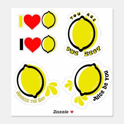 Lemon Fun Pun Motivating Encouraging Words Sticker
