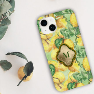 Lemon Garden Monogram Case